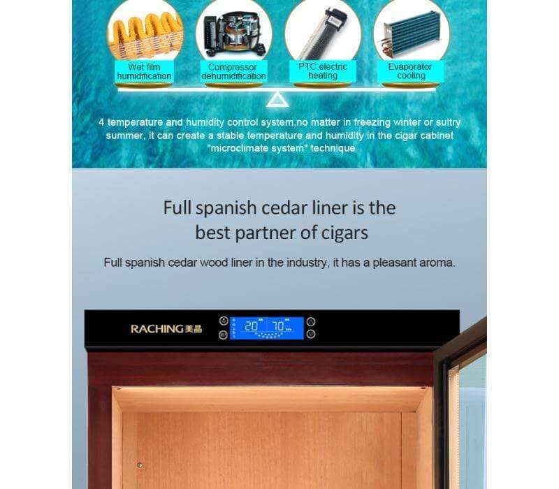 Raching C380A Electronic Humidor Cabinet | 1,500 Cigars