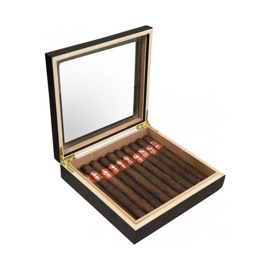 Chateau Glasstop Cigar Humidor w/ Humidifier | Holds 20 Cigars