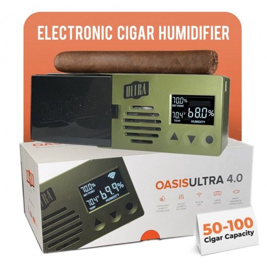 Cigar Oasis Ultra 4.0 Electric Cigar Humidifier | 50-100 Cigars