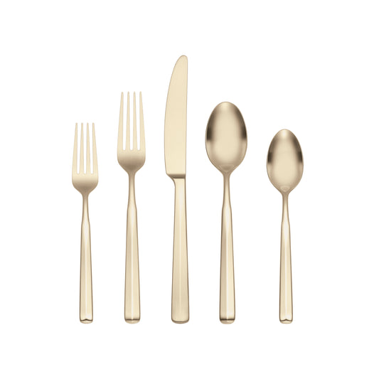 Oneida Ryder Satin Champagne 20-Piece Flatware Set