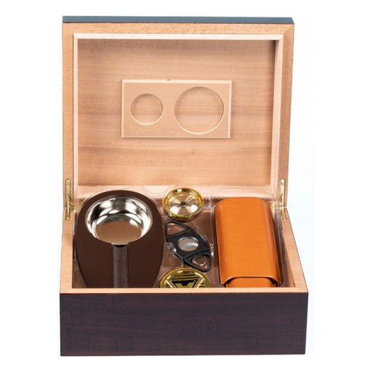 Diplomat Cherry Humidor Gift Set | Holds 50 Cigars