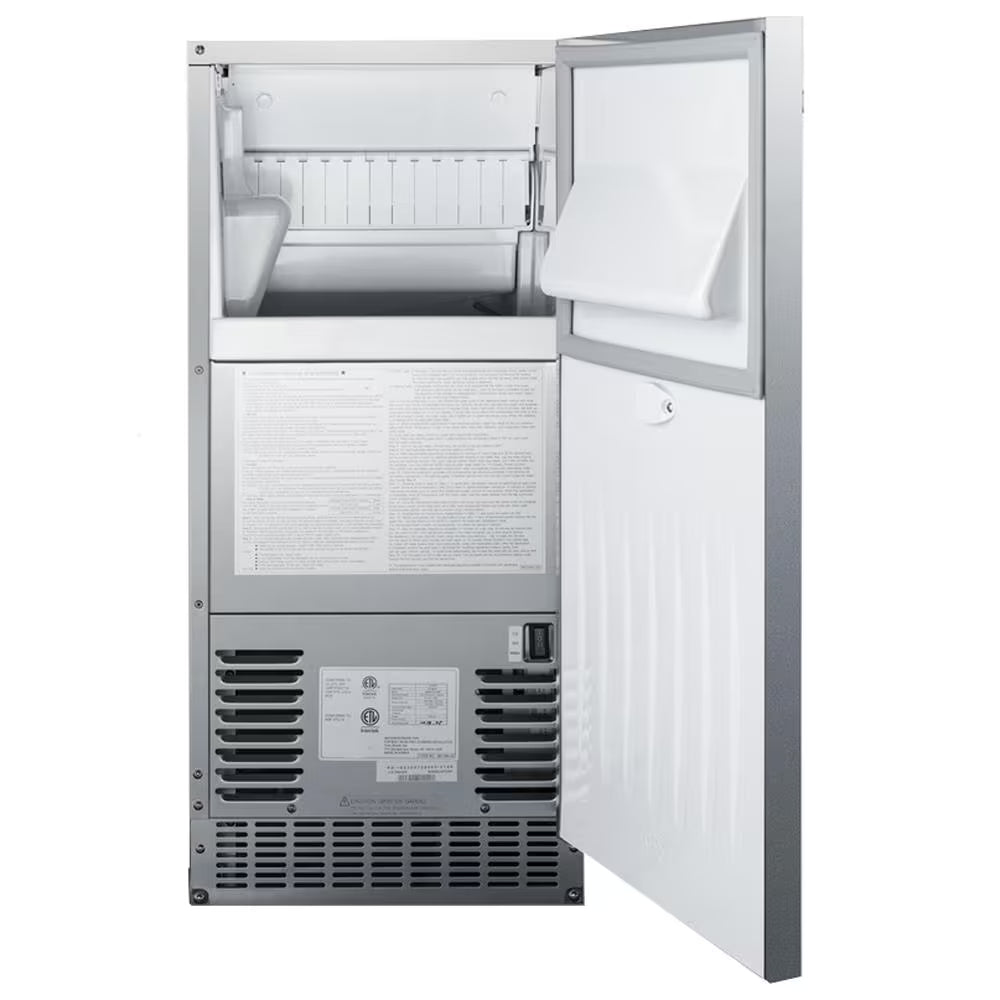 Bull 60 Lb. 15-Inch Outdoor Rated Commercial Ice Maker With Drain Pump