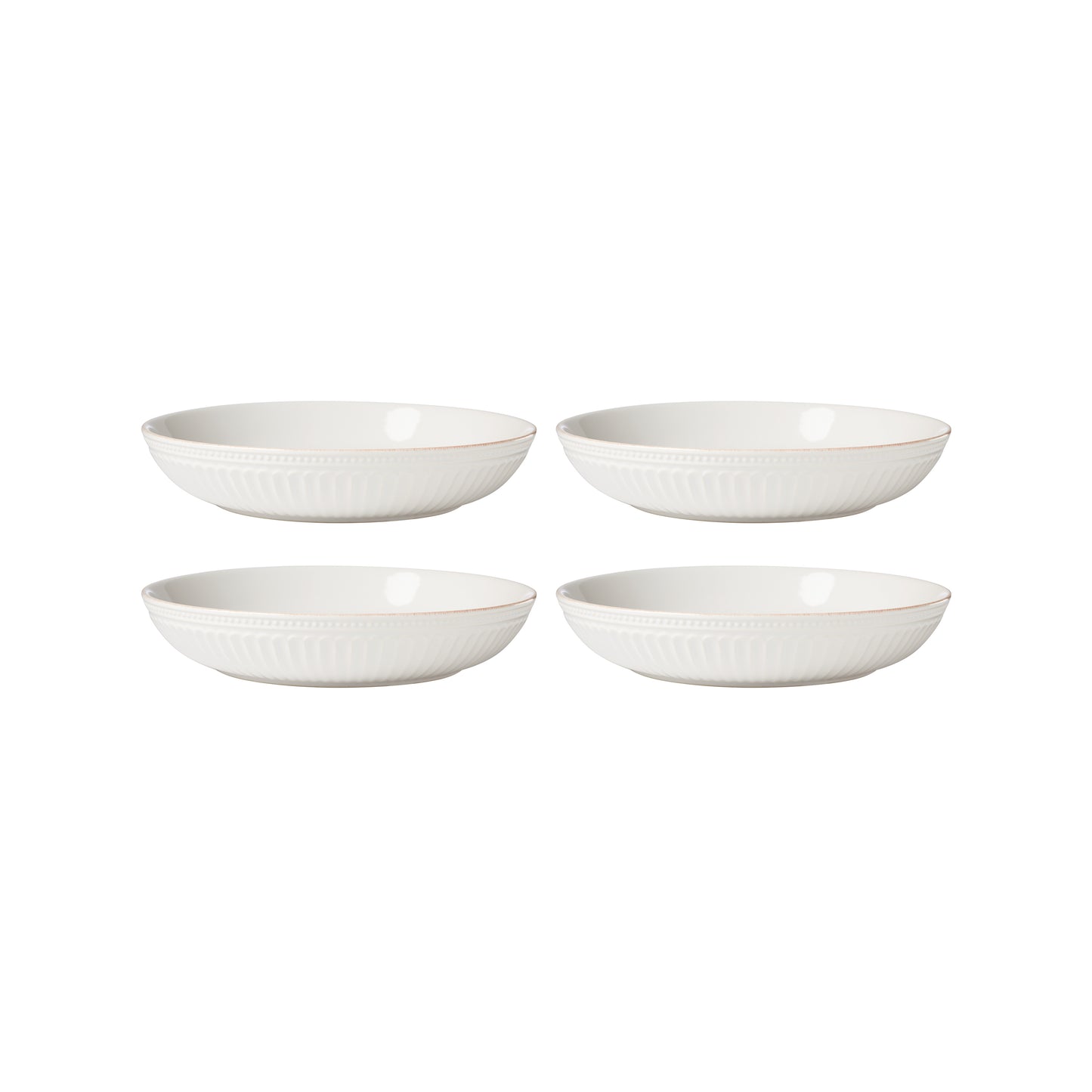 Lenox French Perle Scallop Dinner Bowls, Set of 4