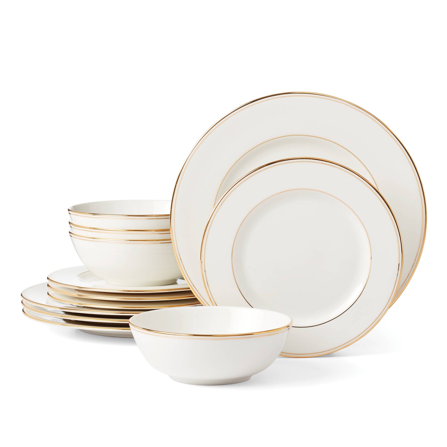 Lenox Federal Gold 12-Piece Dinnerware Set, Service for 4