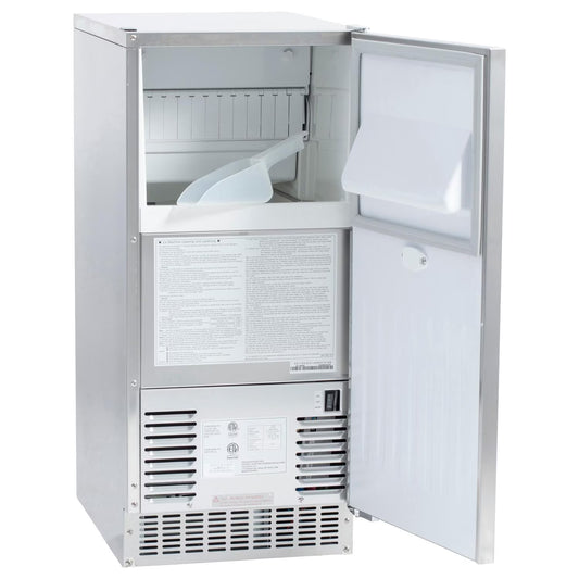 Bull 60 Lb. 15-Inch Outdoor Rated Commercial Ice Maker With Drain Pump