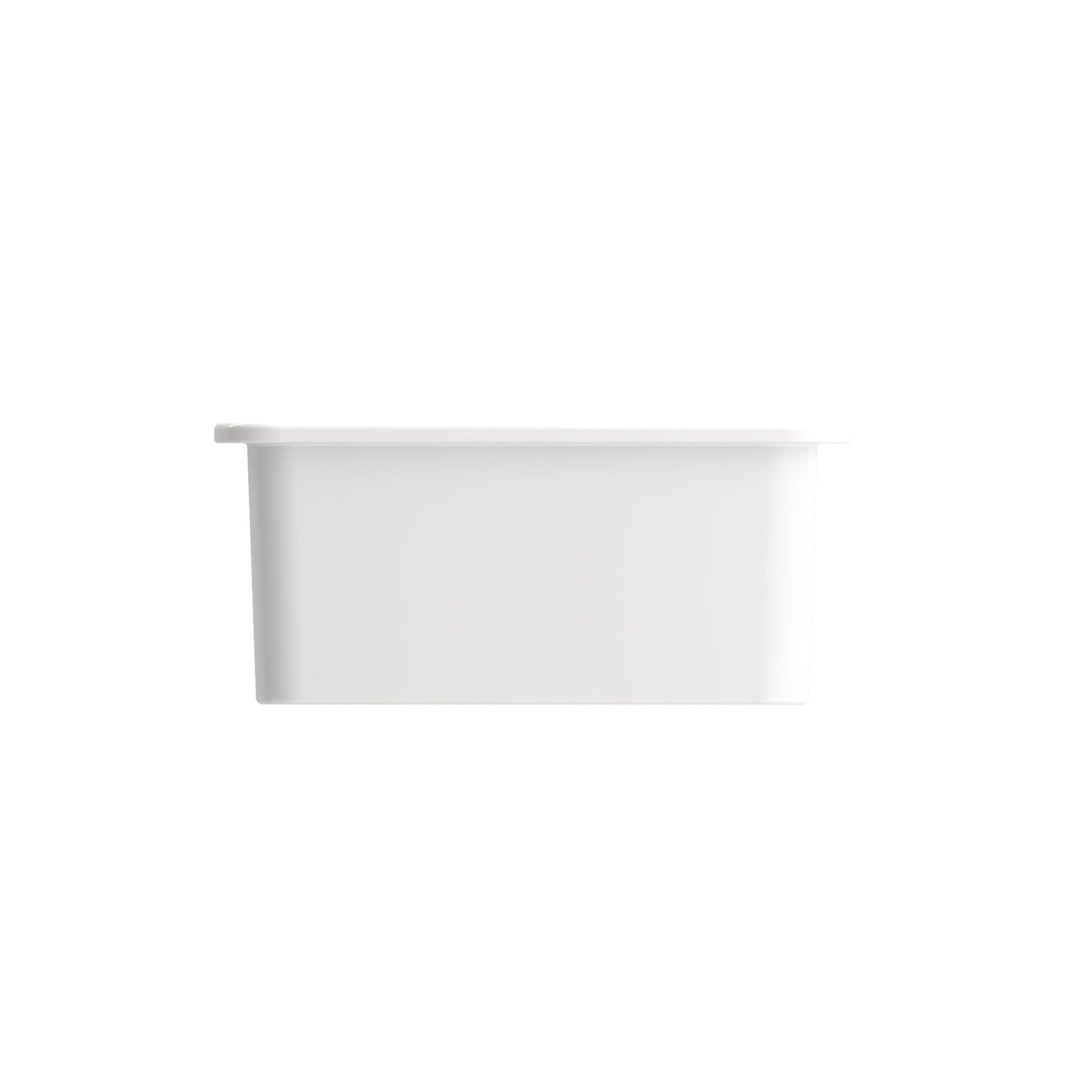 BOCCHI SOTTO 12" Fireclay Modern Undermount Single Bowl Bar Sink with Strainer