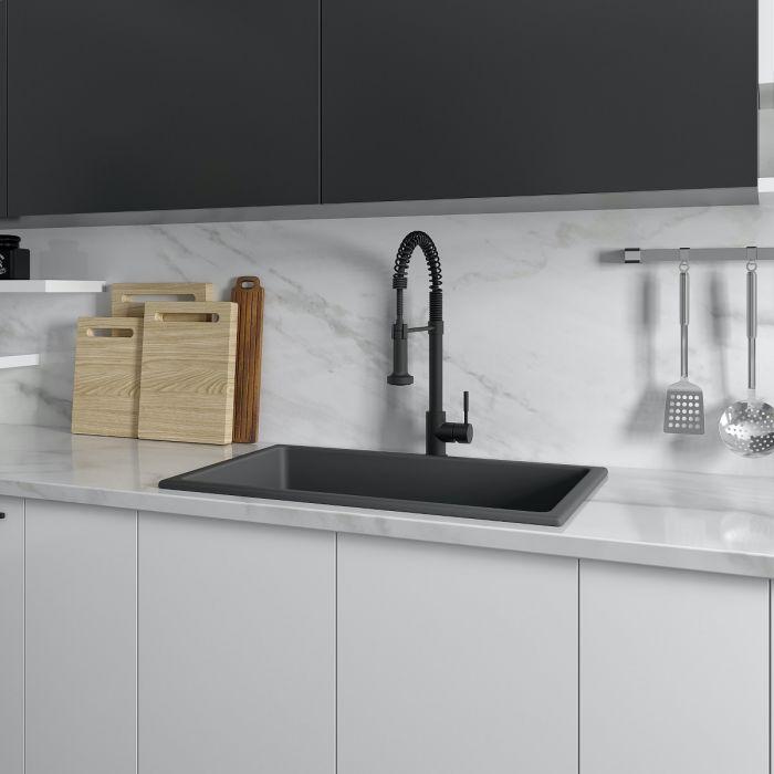 ZLINE Rome Dual Mount Fireclay Sink in Charcoal (FRC5124-CL-30)