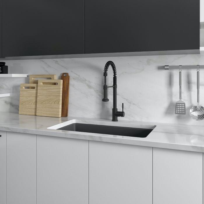 ZLINE Rome Dual Mount Fireclay Sink in Charcoal (FRC5124-CL-30)