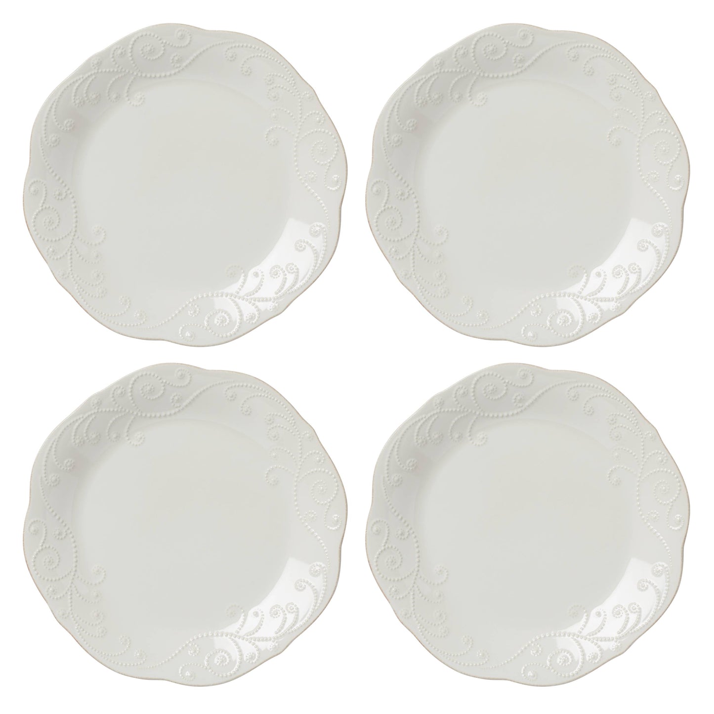 Lenox French Perle 4-Piece Dinner Plate Set