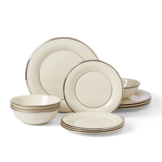 Lenox Solitaire 12-Piece Dinnerware Set, Service for 4