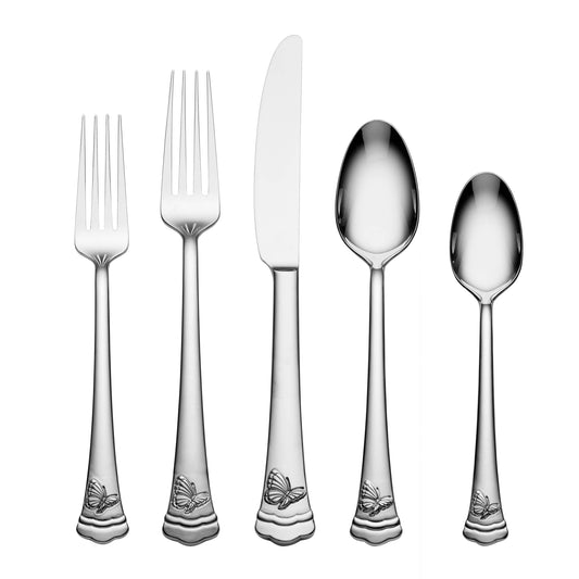 Lenox Butterfly Meadow II Mirror 65-Piece Flatware Set