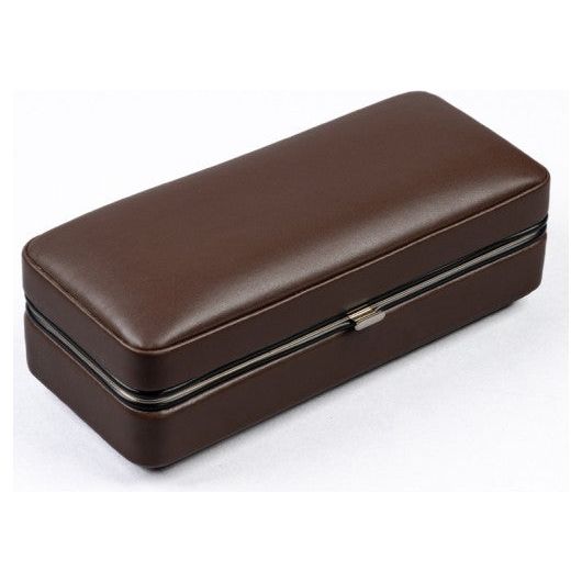 3 Cigar Folding Leather Travel Case w/ Cutter