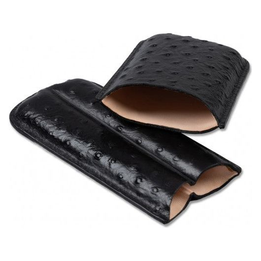 2 Cigar Ostrich Style Case