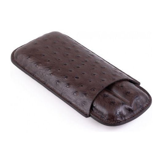 2 Cigar Ostrich Style Case