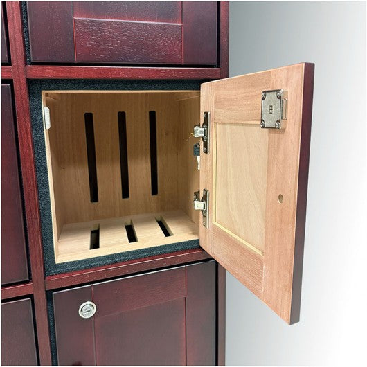 Prestige Imports Cigar Lockers (Cherry Finish) | 15 Individual Lockers
