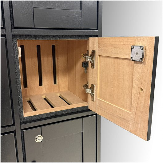 Prestige Imports Cigar Lockers (Black Finish) | 15 Individual Lockers