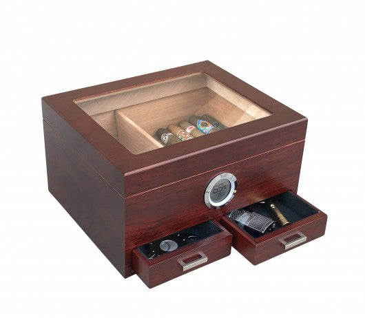 Chalet Desktop Cigar Humidor | Holds 50 Cigars