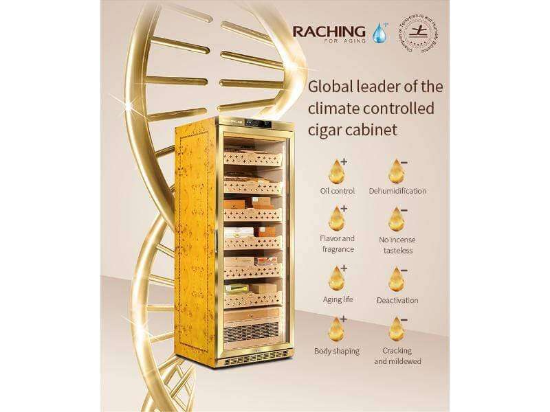 Raching MON1800A Precision Climate Controlled Humidor | 900 Cigars