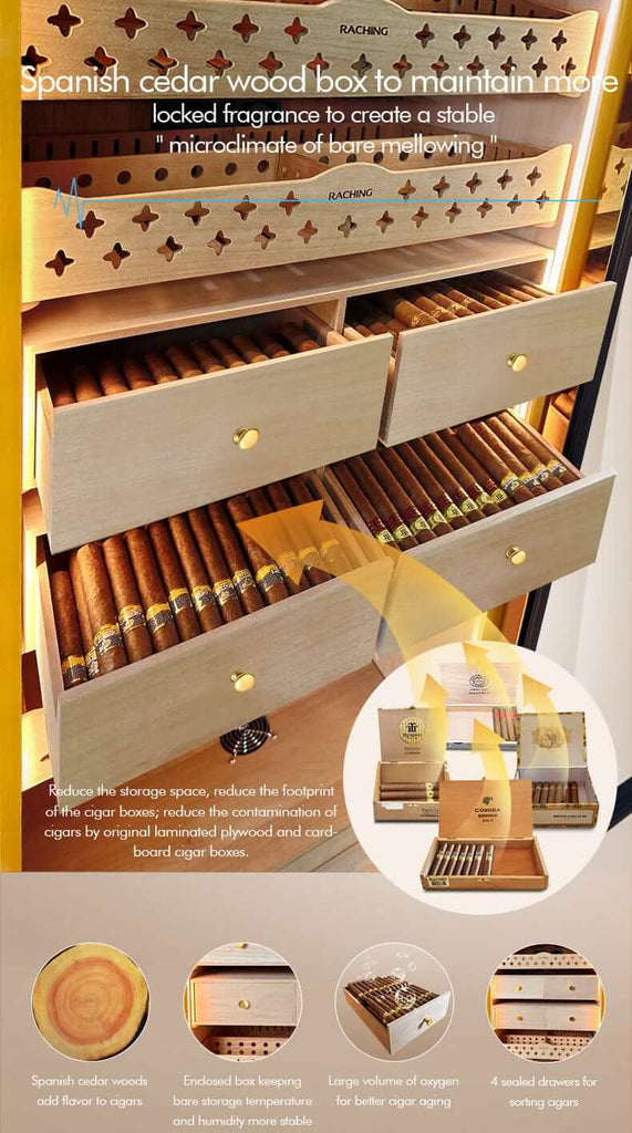 Raching MON5800A Premium Electronic Cigar Humidor | 2500 Cigars