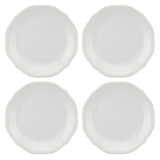 Lenox French Perle Bead Dinner Plates, Set of 4