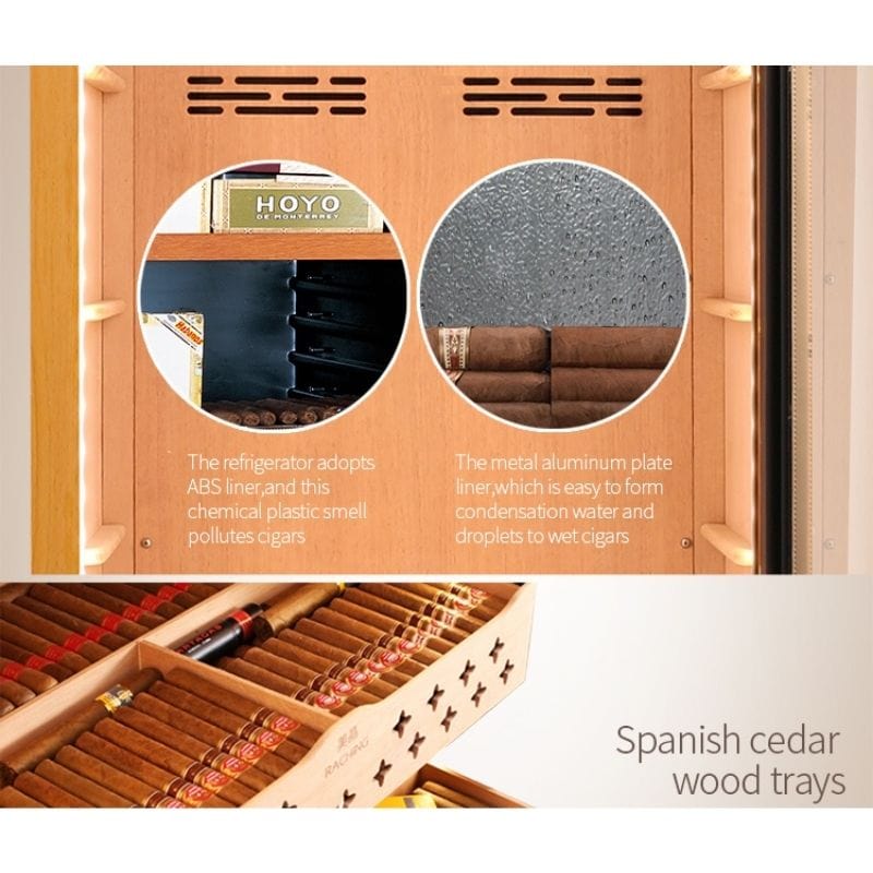 Raching MON800A Electric Humidor w/ Ammonia Removal | Holds 600 Cigars