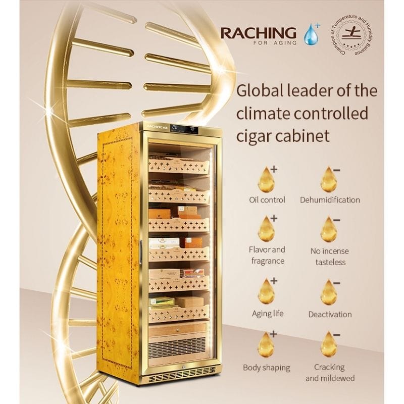 Raching MON800A Electric Humidor w/ Ammonia Removal | Holds 600 Cigars