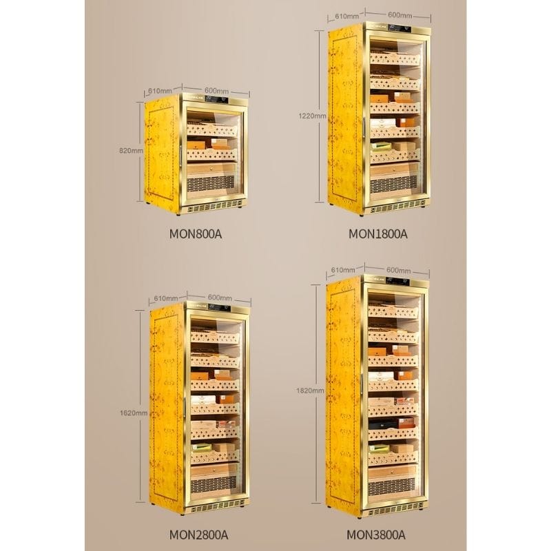 Raching MON800A Electric Humidor w/ Ammonia Removal | Holds 600 Cigars