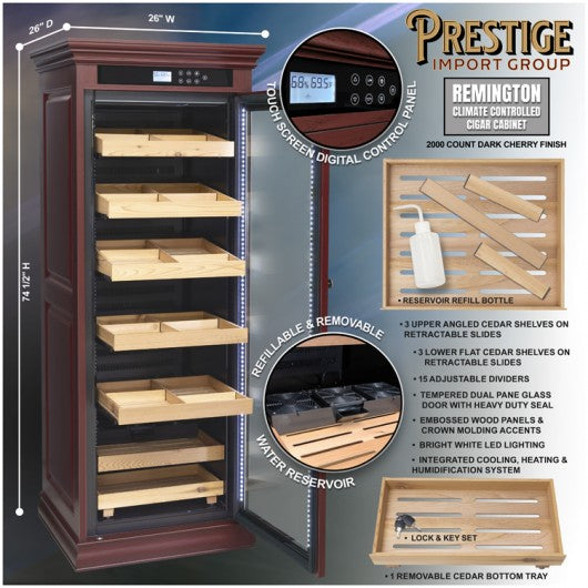 Remington Electric Humidor For 2000 Cigars