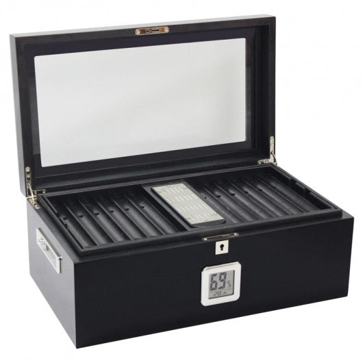 Raven Humidor w/ Black Interior & Polished Hardware | Holds 120 Cigars