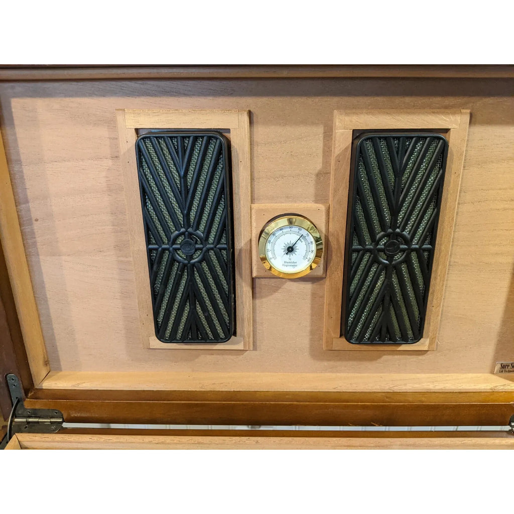San Marco Antique Humidor Table | Walnut Finish | Holds 300 Cigars