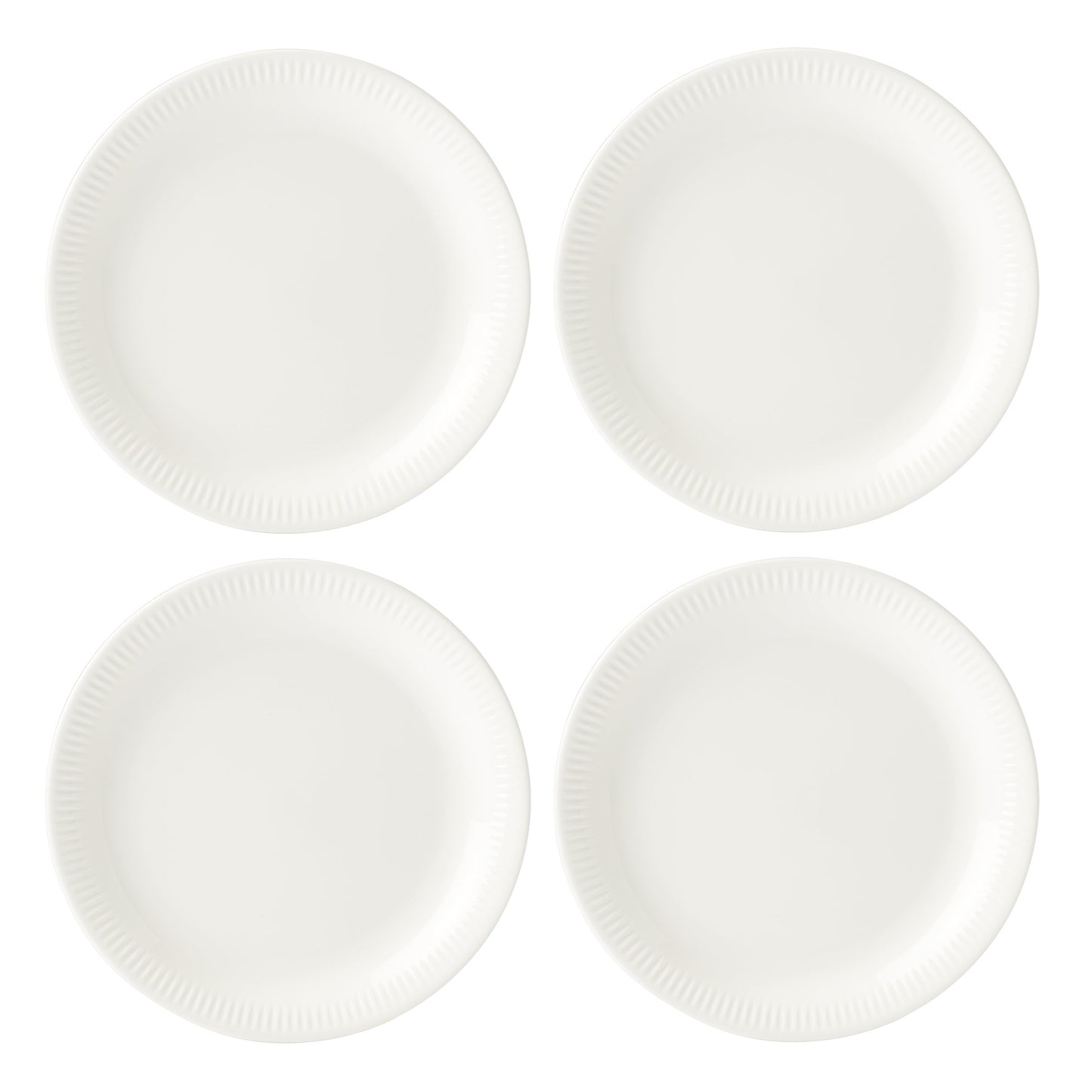 Lenox Profile White Porcelain 4-Piece Dinner Plate Set