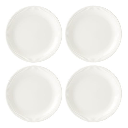 Lenox Profile White Porcelain 4-Piece Dinner Plate Set