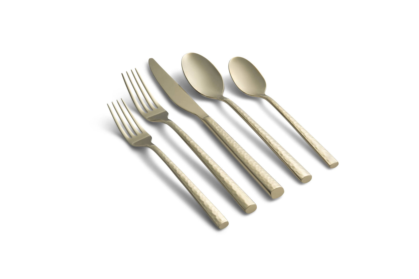 Cambridge Toya Champagne Hammered 20-Piece Flatware Set