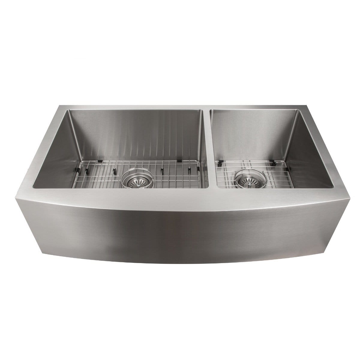 ZLINE Courchevel Farmhouse 36" Undermount Double Bowl Sink in Stainless Steel (SA60D-36)