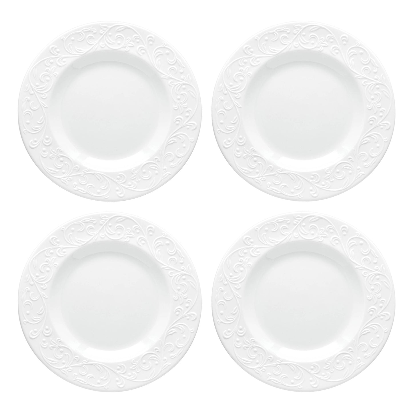 Lenox Opal Innocence Carved 4-Piece Accent Plate Set