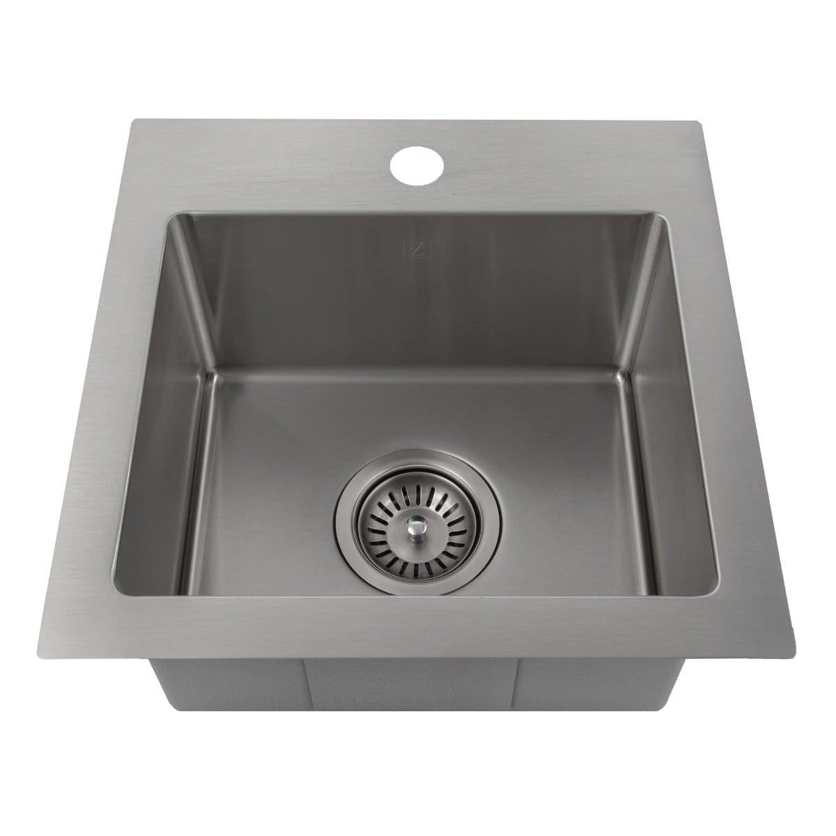 ZLINE Donner 15" Topmount Single Bowl Bar Sink in Stainless Steel (STS-15)