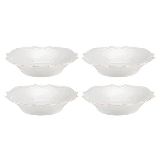 Lenox French Perle Bead Pasta Bowls, Set of 4