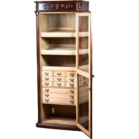 Olde English Cigar Humidor Tower Cabinet | Holds 3500 Cigars