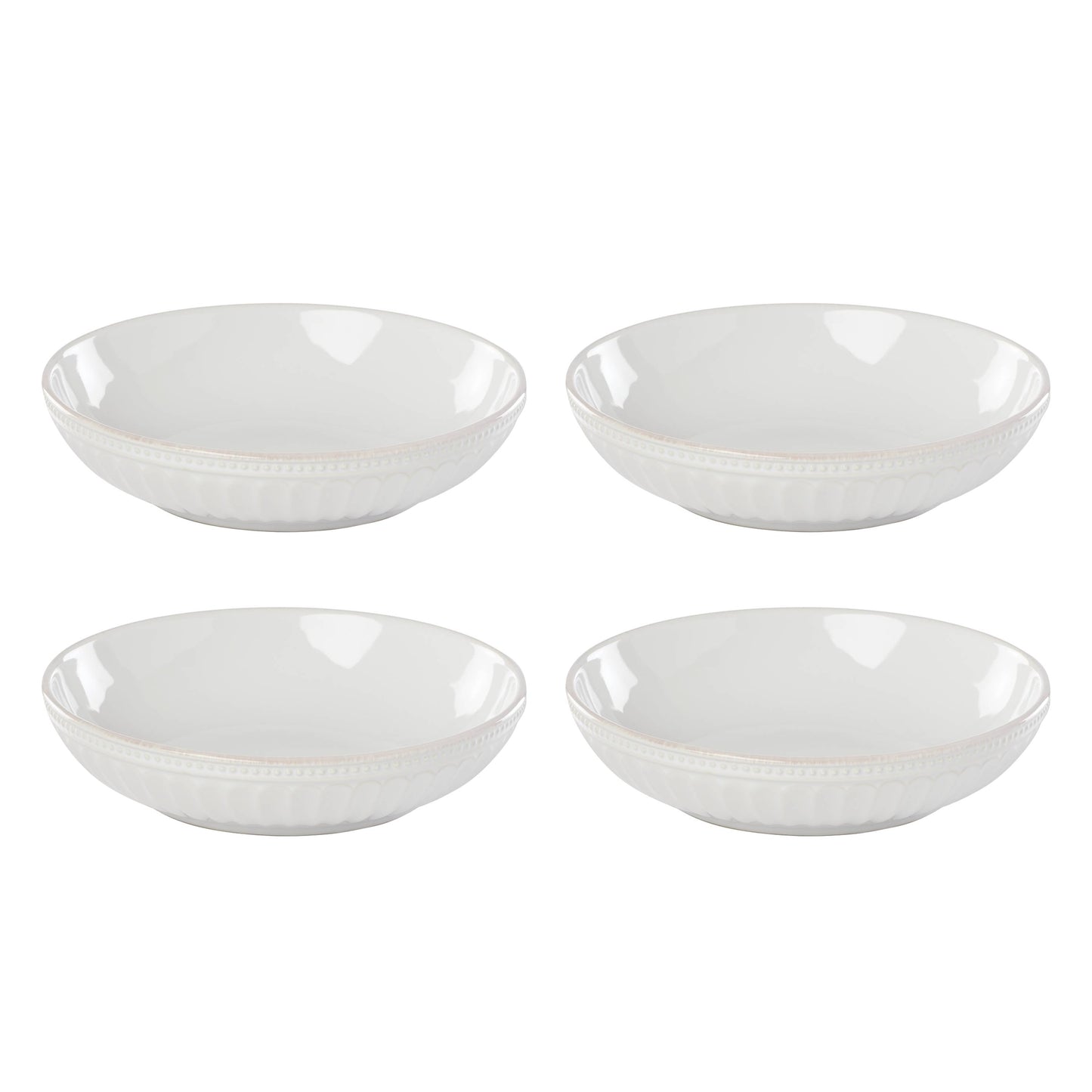 Lenox French Perle Groove Pasta Bowls, Set of 4