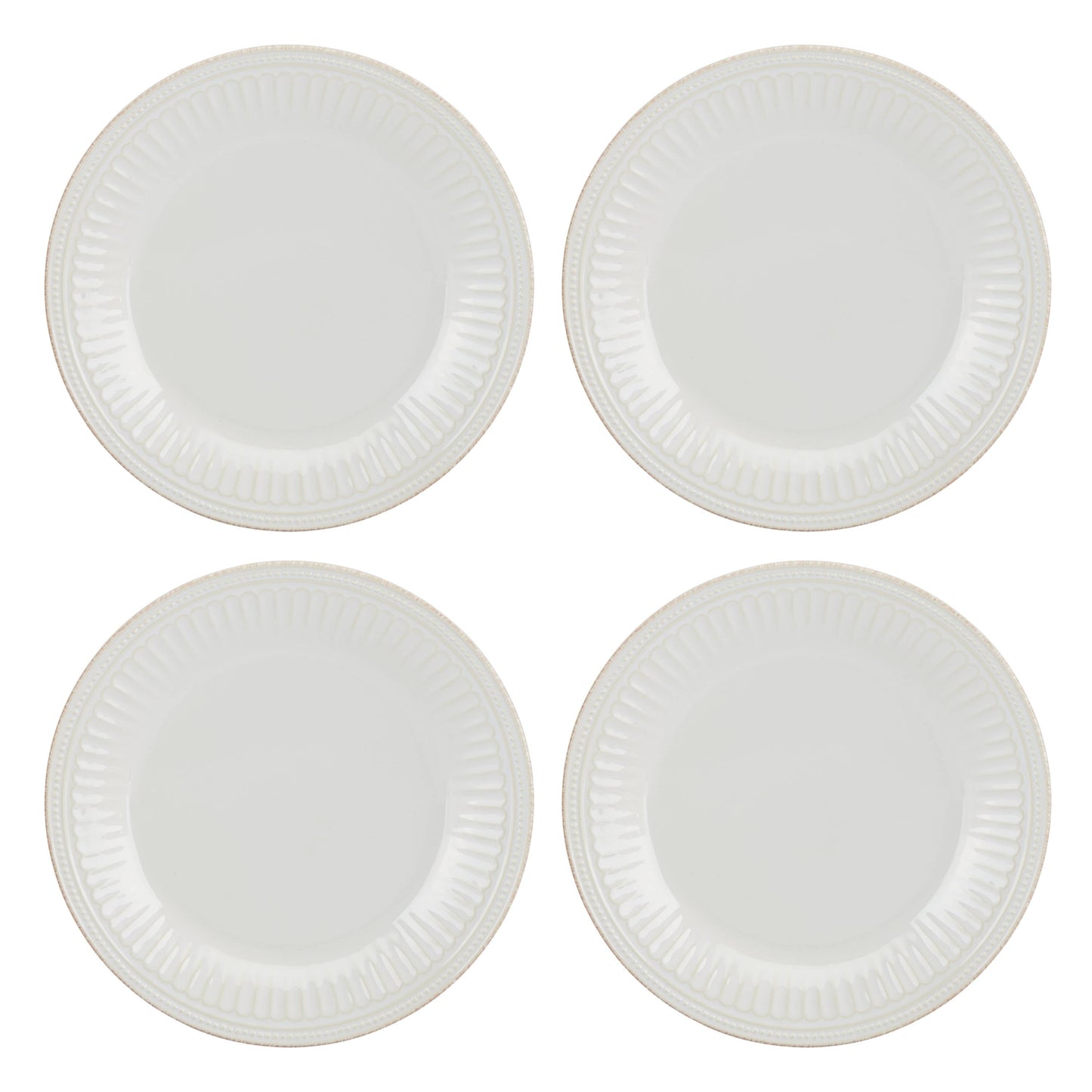 Lenox French Perle Groove Dinner Plates, Set of 4