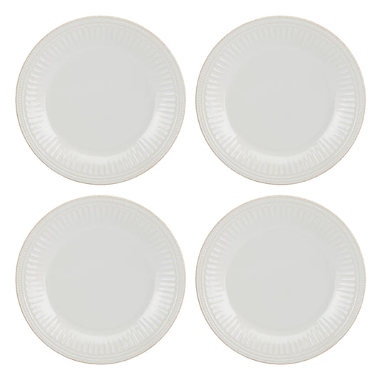 Lenox French Perle Groove Dinner Plates, Set of 4