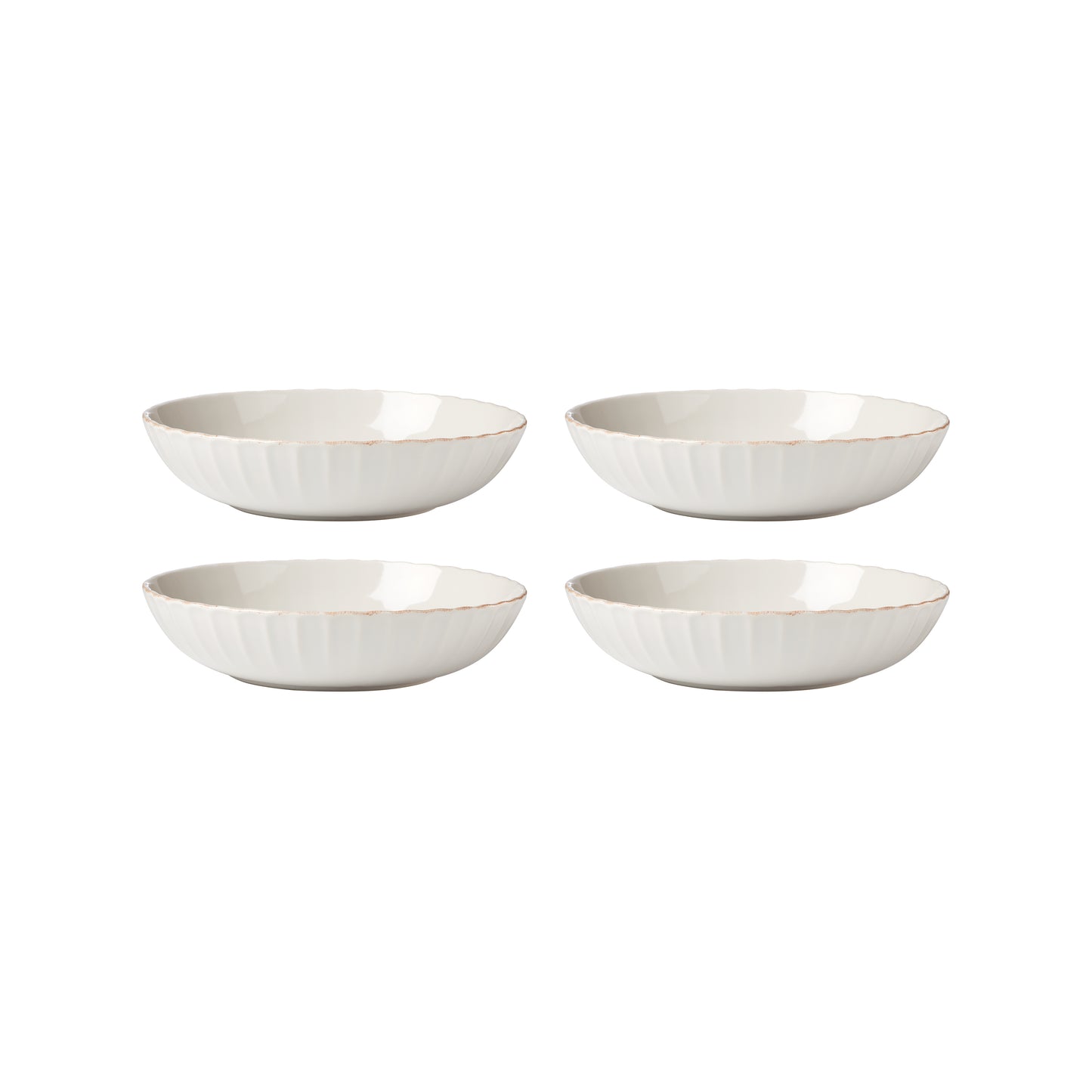 Lenox French Perle Scallop Pasta Bowls, Set of 4