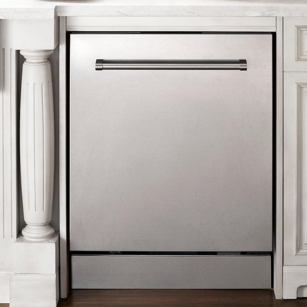 ZLINE 24 in. Top Control Dishwasher with Stainless Steel Panel and Traditional Style Handle, 52dBa (DW-304-H-24)
