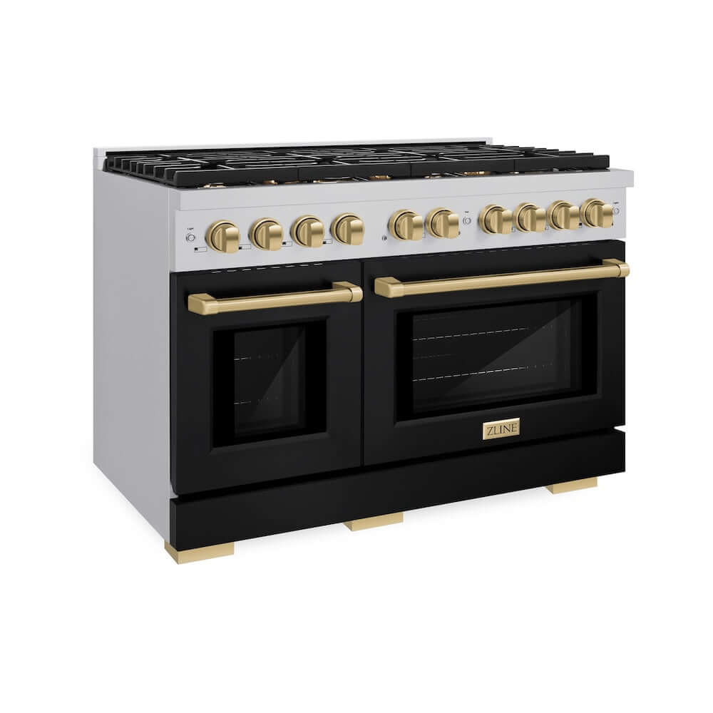 ZLINE Autograph Edition 48" 8 Burner Double Oven Gas Range (SGRZ-48)