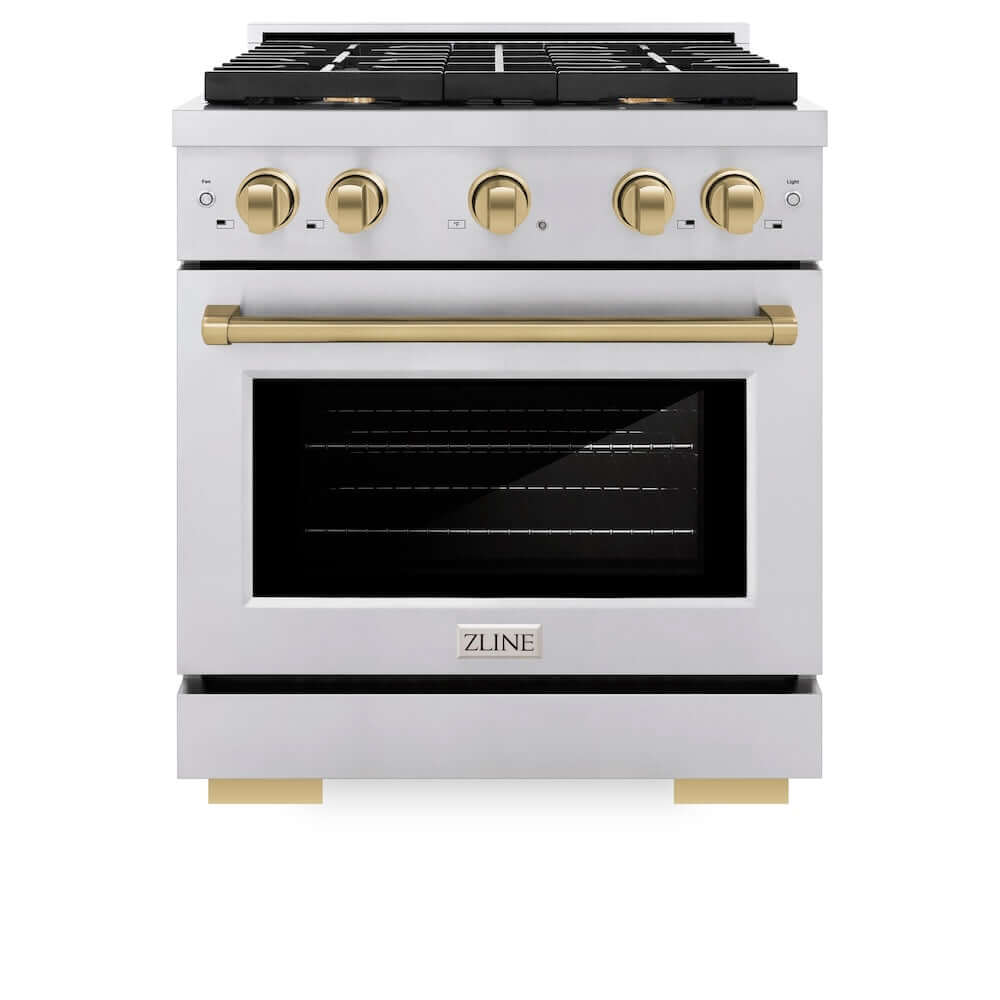 ZLINE Autograph Edition 30" 4 Burner Gas Range with Convection Gas Oven (SGRZ-30)