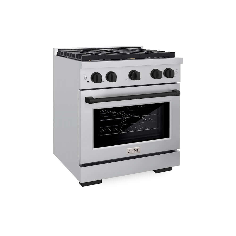 ZLINE Autograph Edition 30" 4 Burner Gas Range with Convection Gas Oven (SGRZ-30)