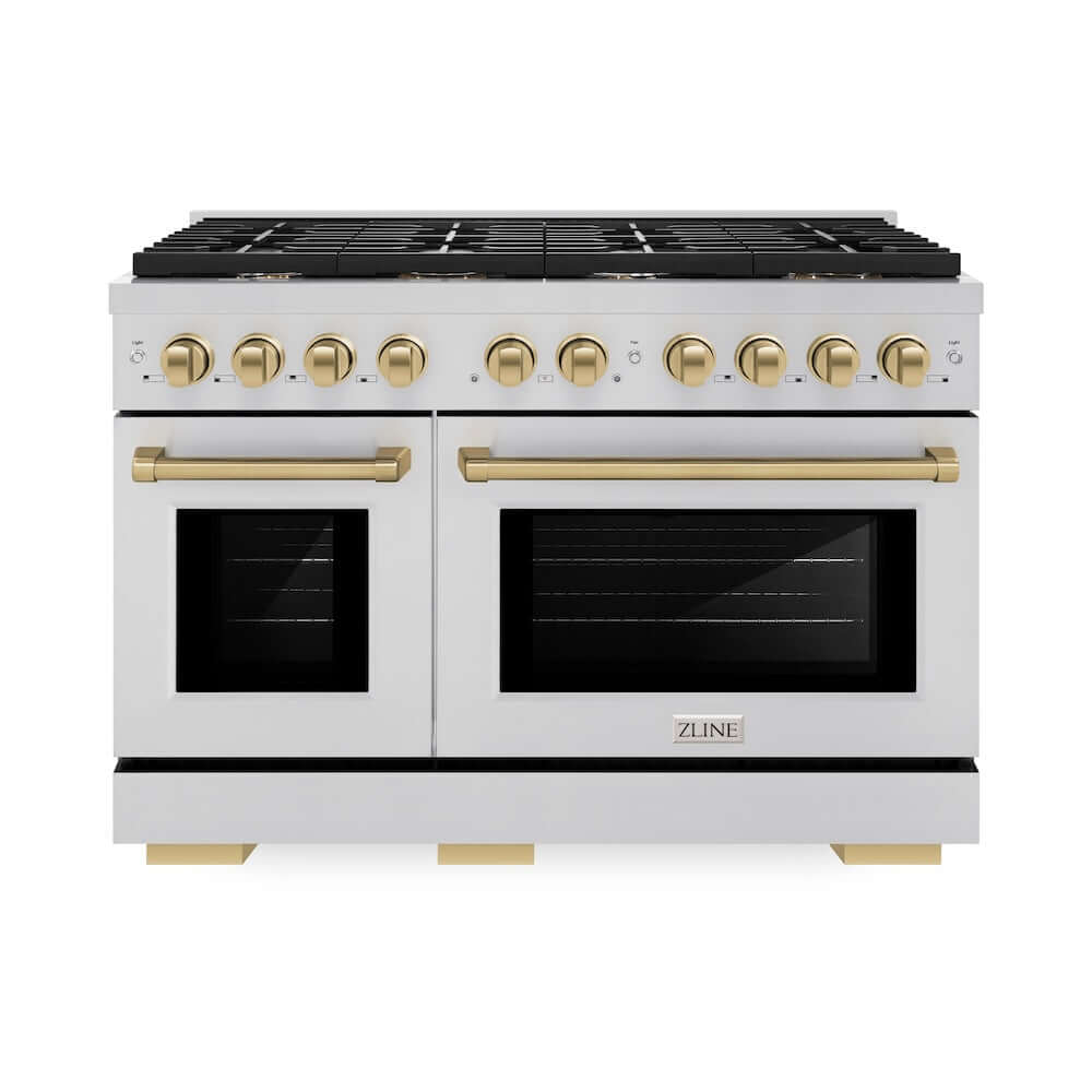 ZLINE Autograph Edition 48" 8 Burner Double Oven Gas Range (SGRZ-48)