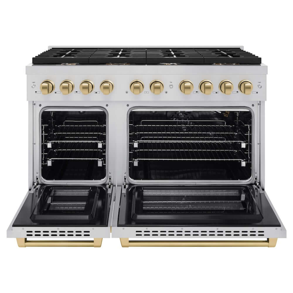 ZLINE Autograph Edition 48" 8 Burner Double Oven Gas Range (SGRZ-48)