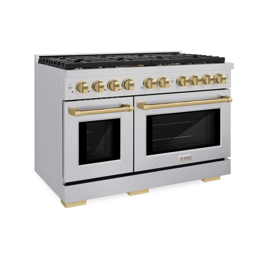 ZLINE Autograph Edition 48" 8 Burner Double Oven Gas Range (SGRZ-48)