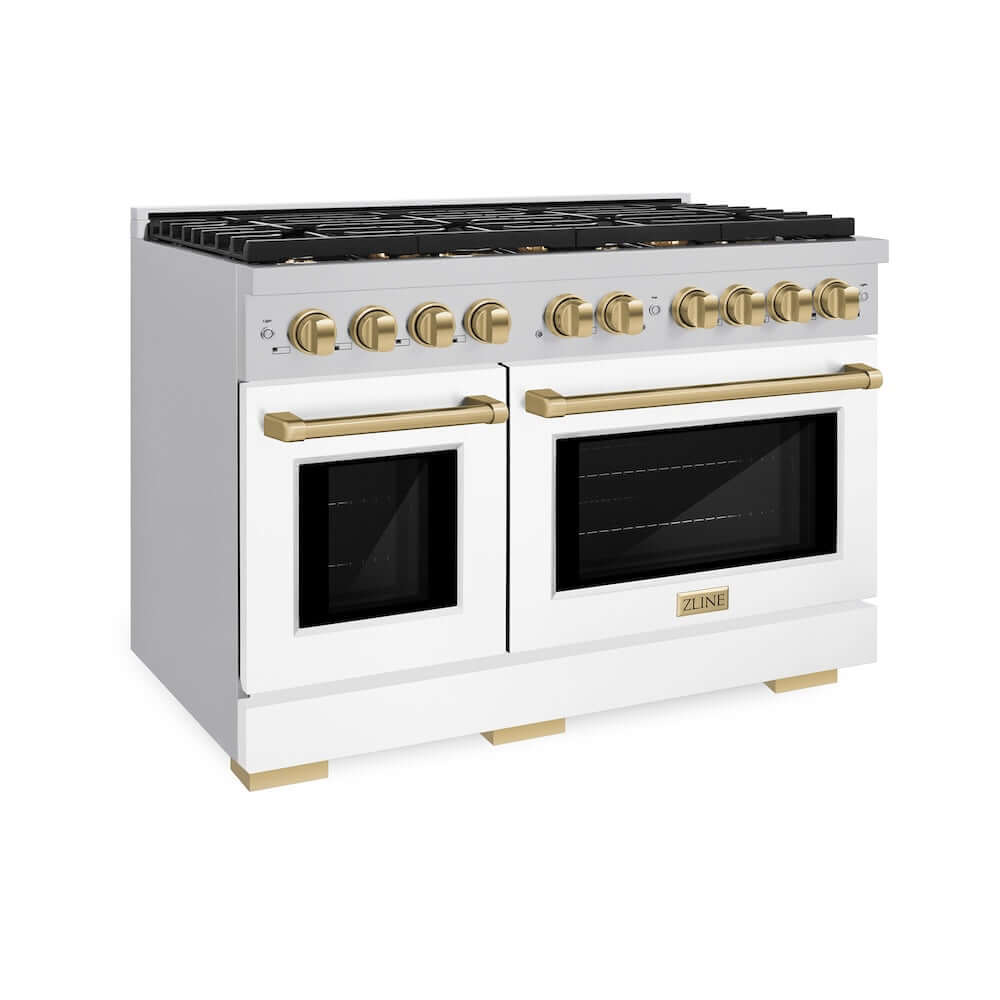 ZLINE Autograph Edition 48" 8 Burner Double Oven Gas Range (SGRZ-48)